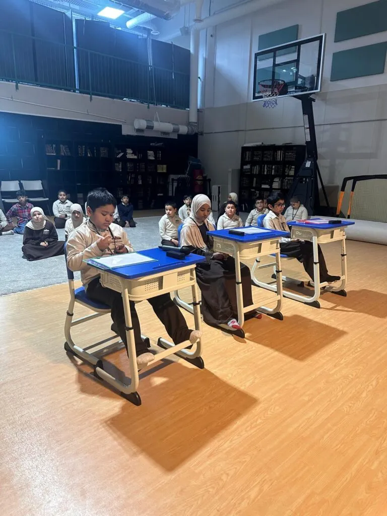 students learning